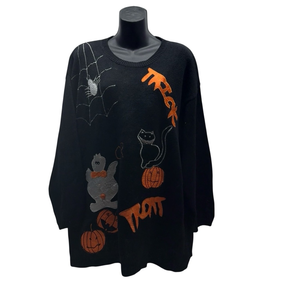 Vintage Halloween Embroidered Sweater